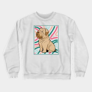 Colorful and Cute Shar Pei Puppy EG Crewneck Sweatshirt